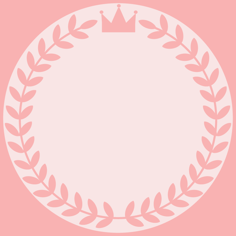 画像:月桂樹と王冠　SNSアイコン用の壁紙　ピンク
